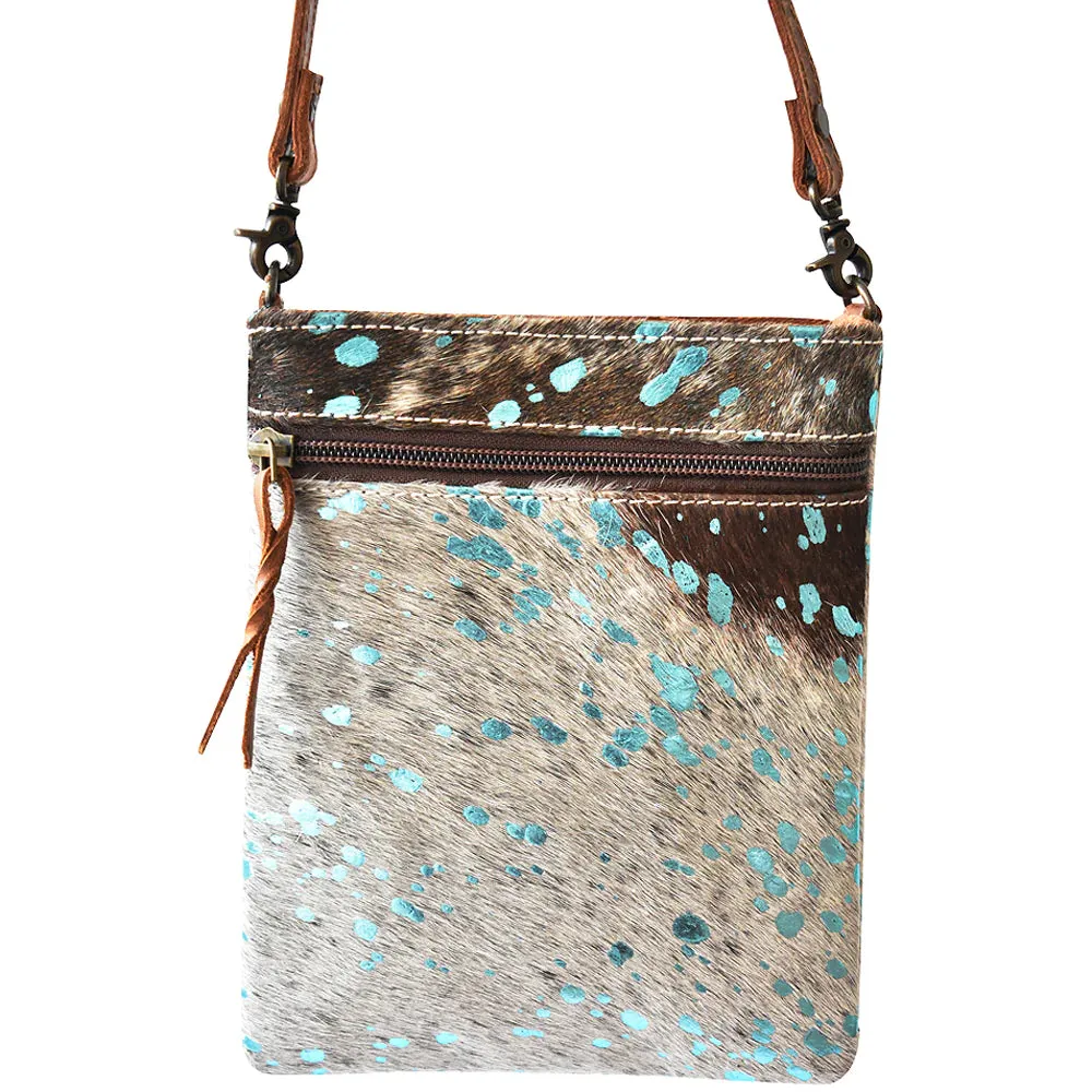 American Darling Turquoise Hide Cross Body Purse