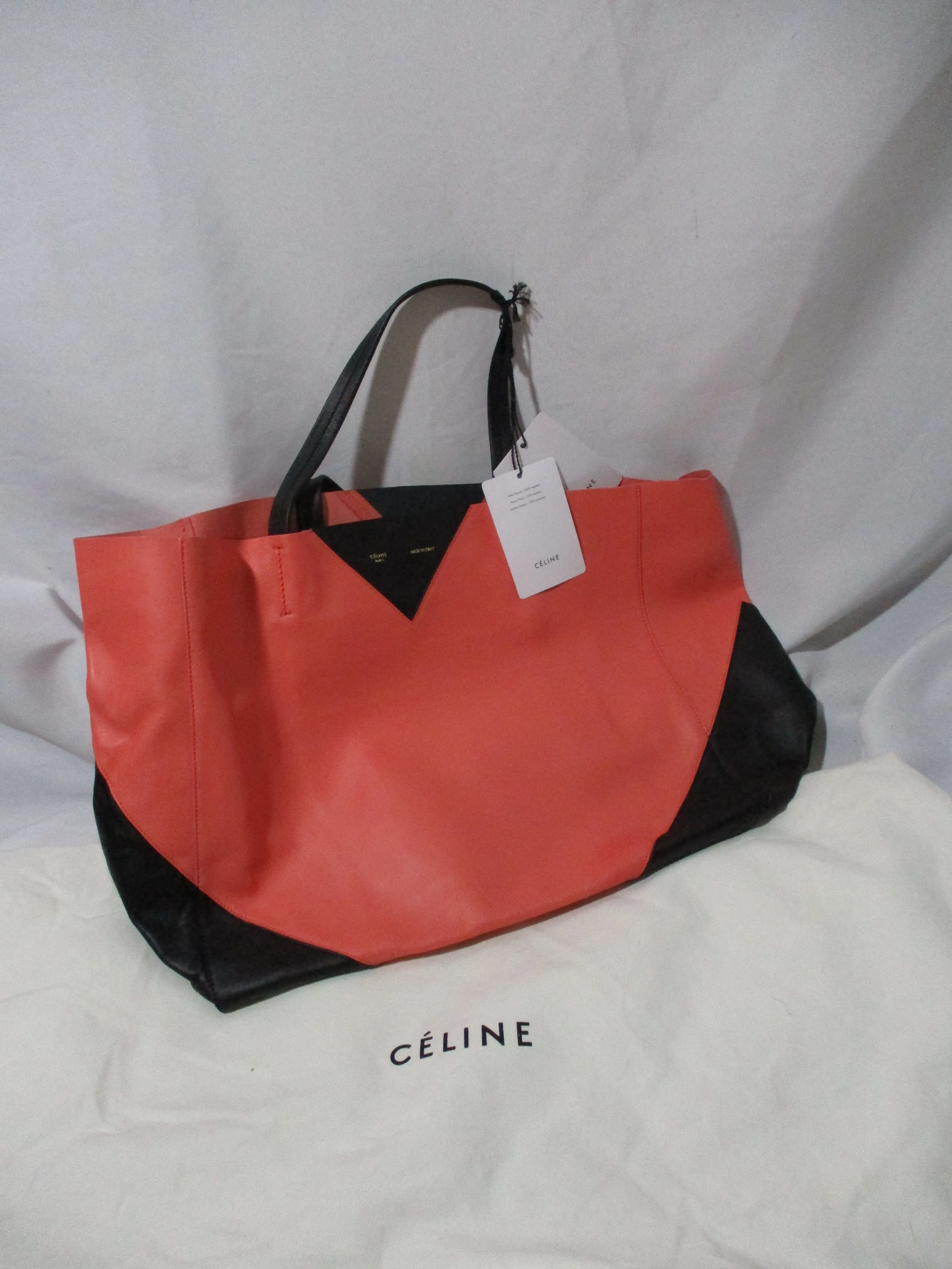 CELINE HORIZONAL CABAS LUGGAGE Leather Tote Bag NWT w Flaw