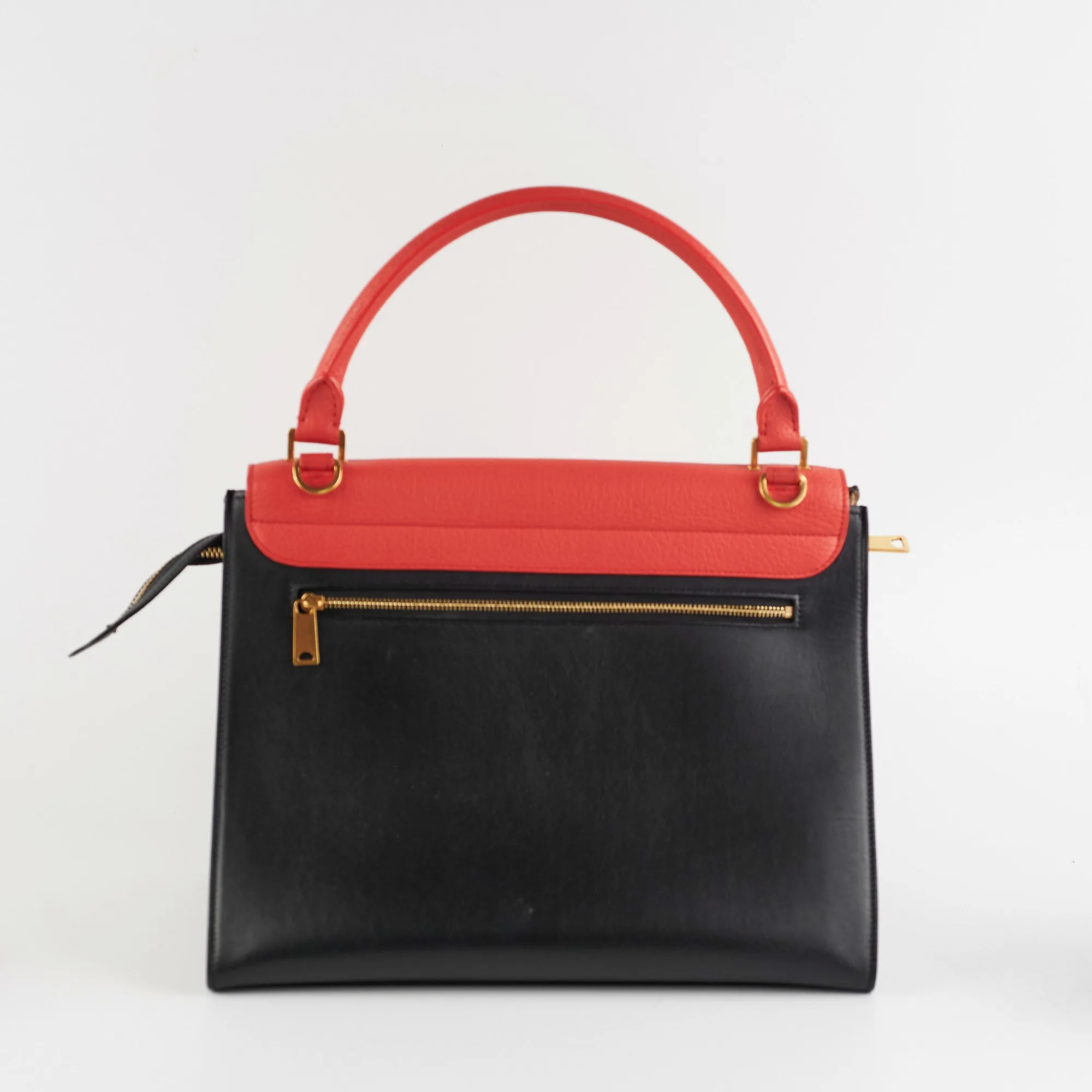 Celine Trapeze Coral/Black Small