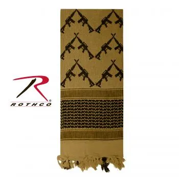 Crossed Rifles Shemagh Tactical Desert Keffiyeh Scarf