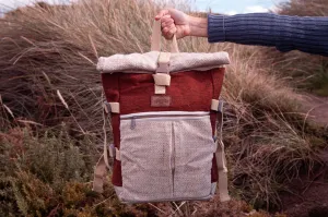 Earth - Roll Top Handmade Hemp Backpack - BPN5E