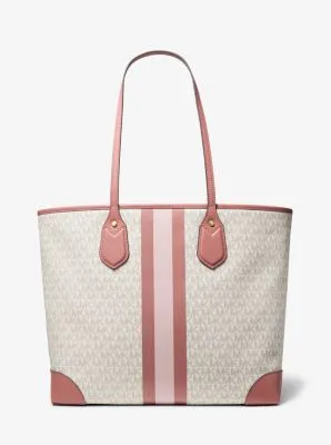 Eva Large Logo Stripe Tote Bag