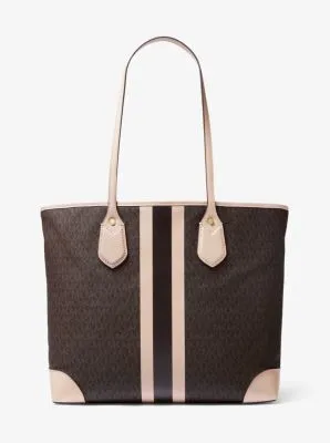 Eva Large Logo Stripe Tote Bag