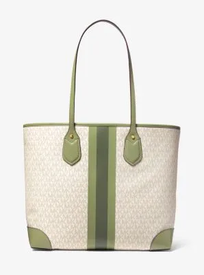 Eva Large Logo Stripe Tote Bag