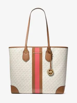 Eva Large Logo Stripe Tote Bag