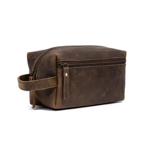 Genuine Unisex Vanity Leather Dopp kit - Travel Toiletry Bag multi-purpose Toiletry Bag