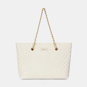 Lavie Luxe Query Off White Large Women's Tote