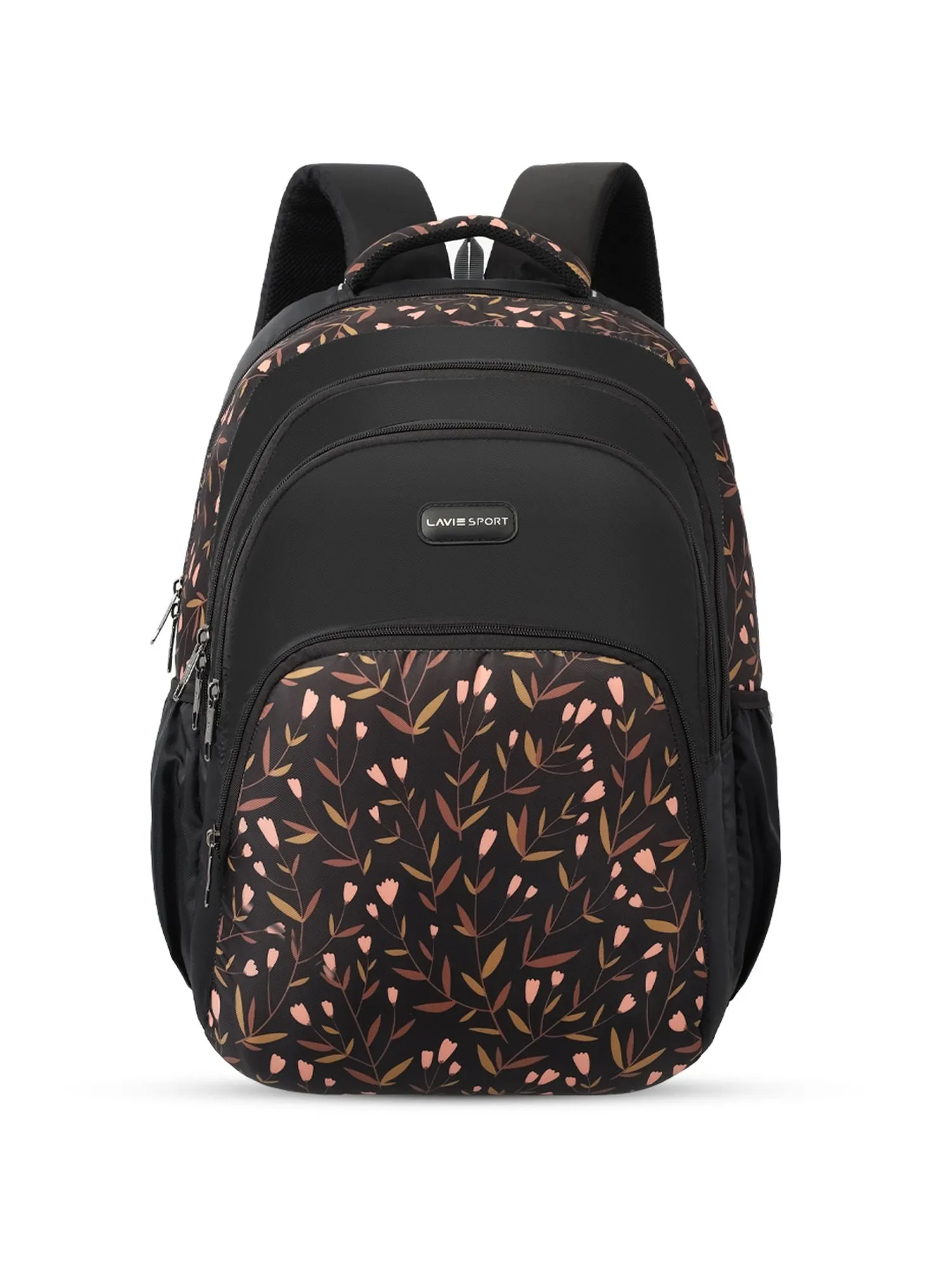 Lavie Sport Autumn 39L Printed School Backpack with Rain cover for Girls Black