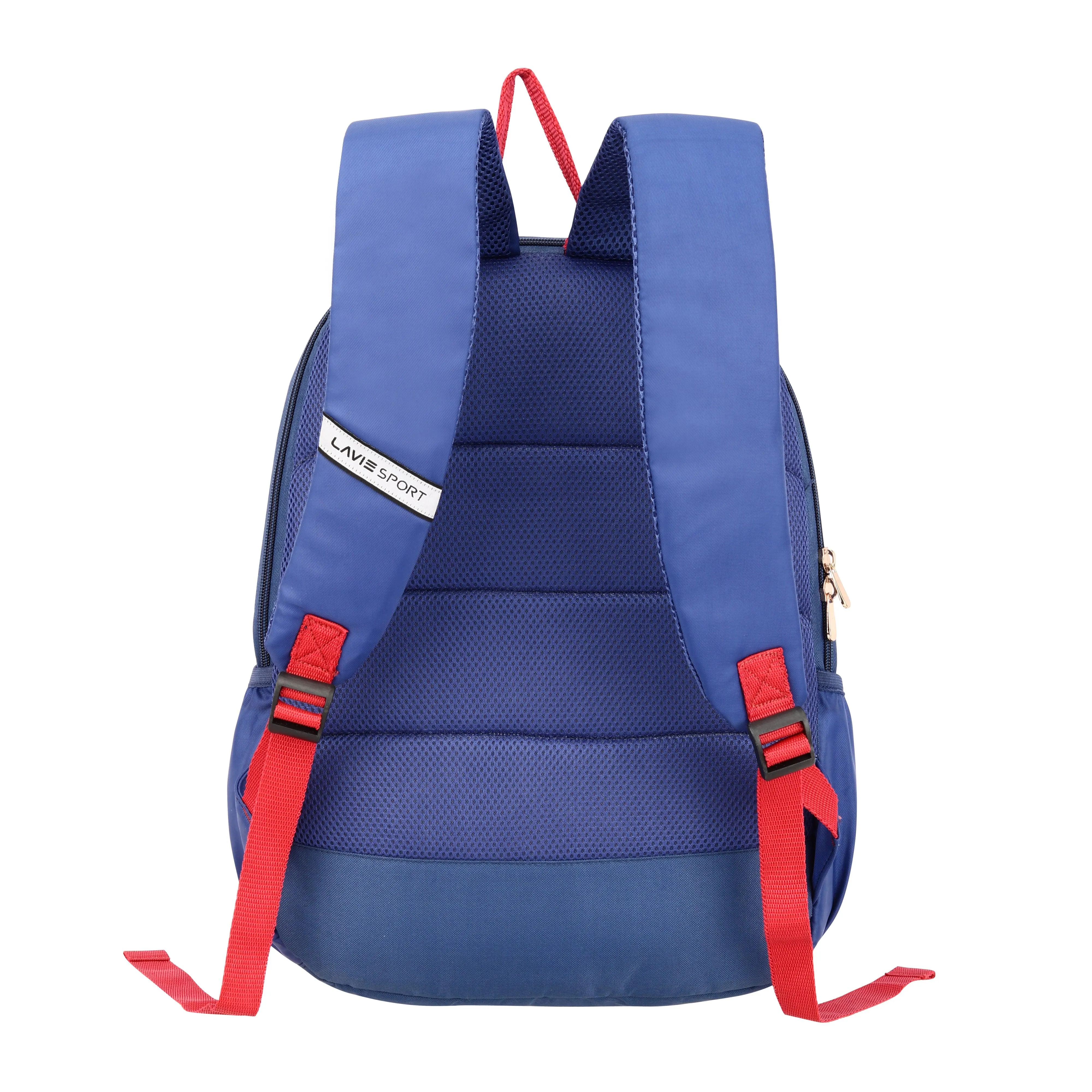 Lavie Sport Rose - 17.5" 26 Litres Casual Backpack | School College Bag For Boys & Girls Navy