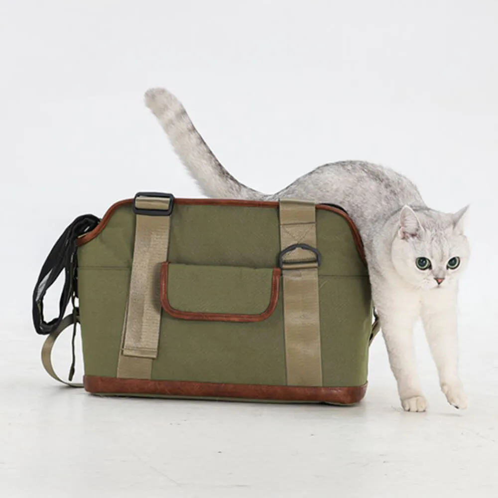 Lightweight Contrast Color Waterproof Multi-Function Pet Travel Tote Bag