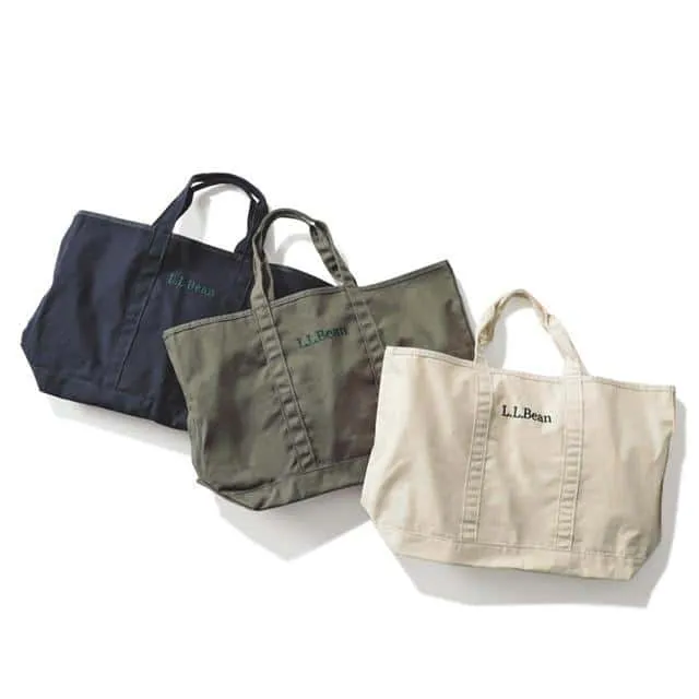 LL Bean Plain Canvas Tote Green