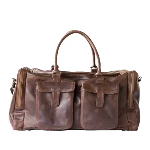 Mally Philip Leather Travel Duffel Bag | Brown